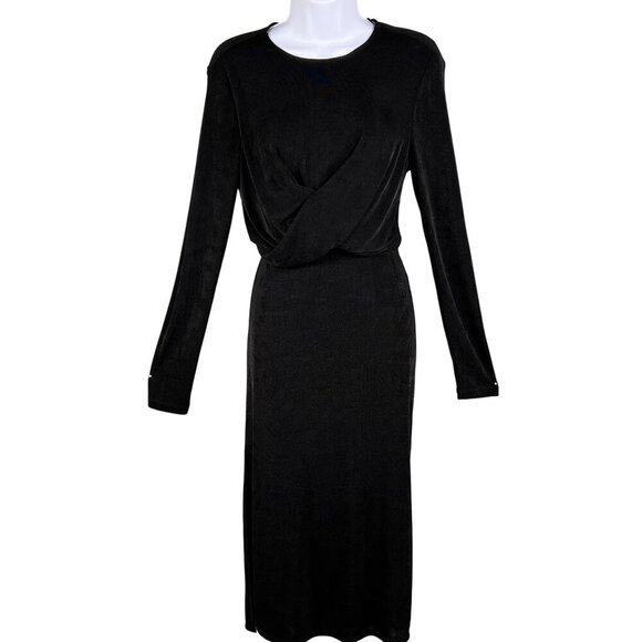 Sincerely Jules NWT Womens L Black Twist-Front Cropped Top Midi-Maxi Skirt Set - Picture 2 of 16